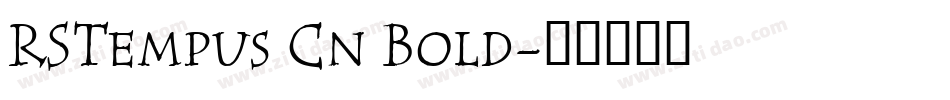 RSTempus Cn Bold字体转换